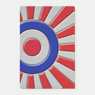 Roundel Sunburst Design Carbon Fibre Style Decor Post-it Notes