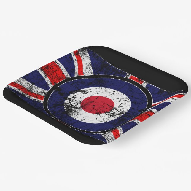 Roundel Target Mods UK Target Union Jack Paper Plate (Angled)