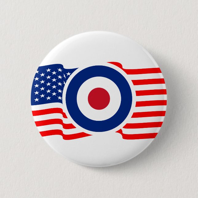 Roundel USA Target Graphic 2 Inch Round Button (Front)