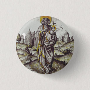 Roundel with Saint John The Baptist 1 Inch Round Button