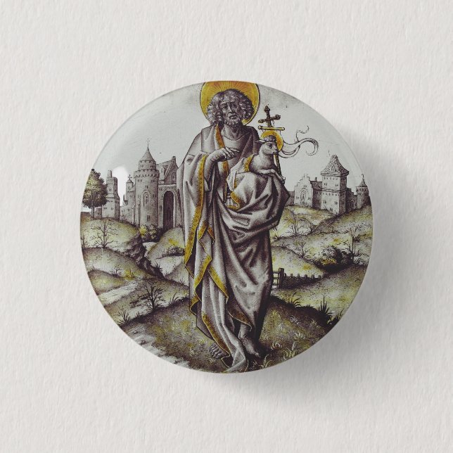 Roundel with Saint John The Baptist 1 Inch Round Button (Front)