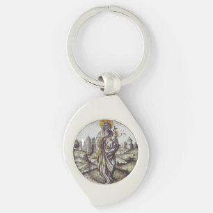 Roundel with Saint John The Baptist Keychain