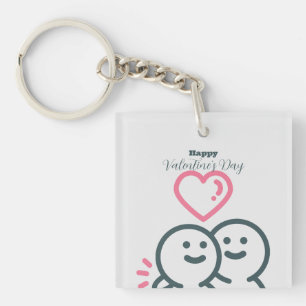 Roundhead Valentine's Day Keychain