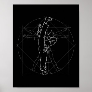 Roundhouse Kick Kickboxing Kung Fu Mma Tae-kwon-do Poster