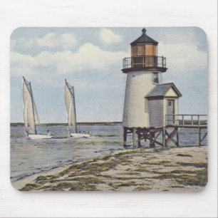 Rounding Brant Point Lighthouse Nantucket Mouse Pad
