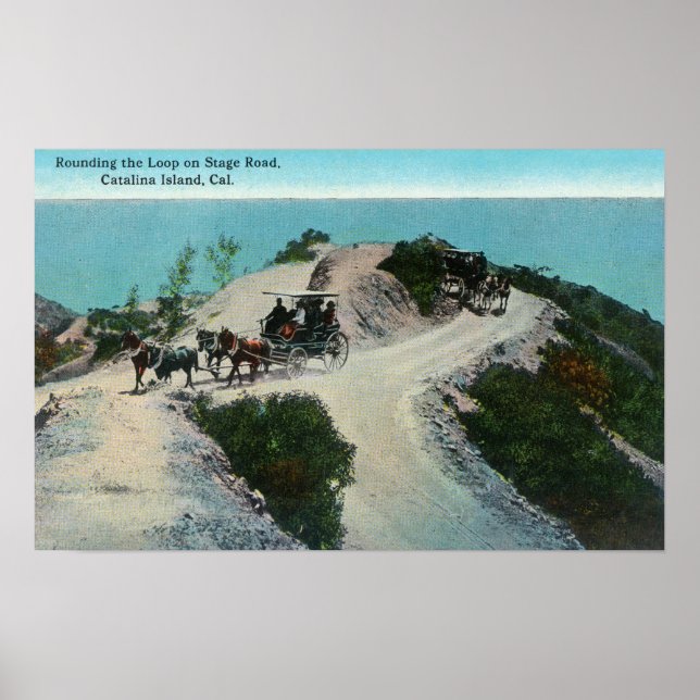 Rounding the Loop on Stage Road Poster (Front)