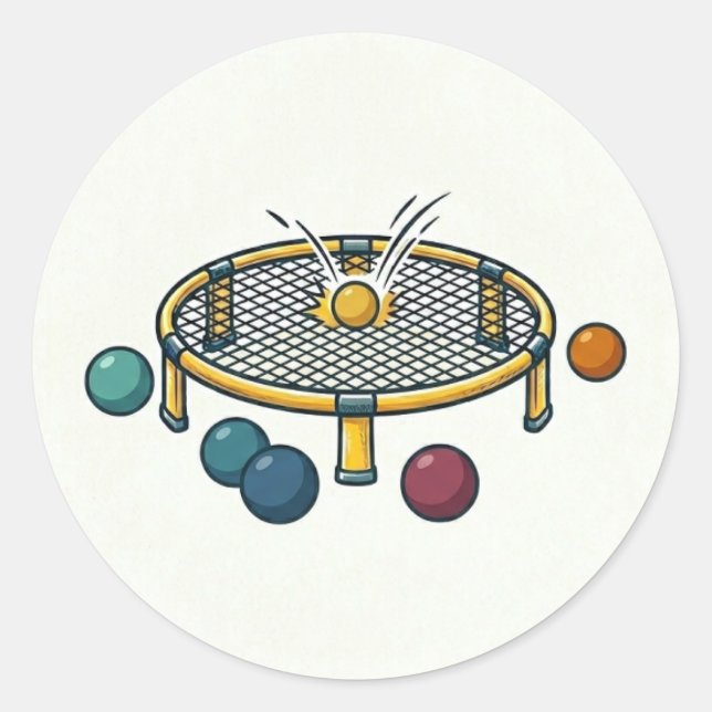 Roundnet Classic Round Sticker (Front)