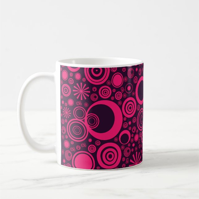 Rounds, Pink-Purple Coffee Mug (Left)