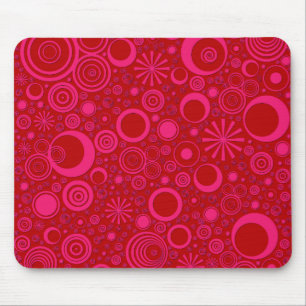 Rounds, Pink-Red Computer Mouse Pad
