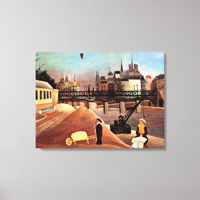Rousseau - Ile Saint Louis and Notre Dame Canvas Print (Front)