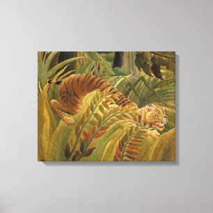 Rousseau Jungle Tropical Tiger Art Canvas Print