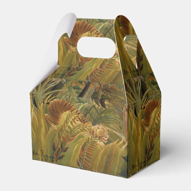 Rousseau Jungle Tropical Tiger Art Favor Box (Front Side)