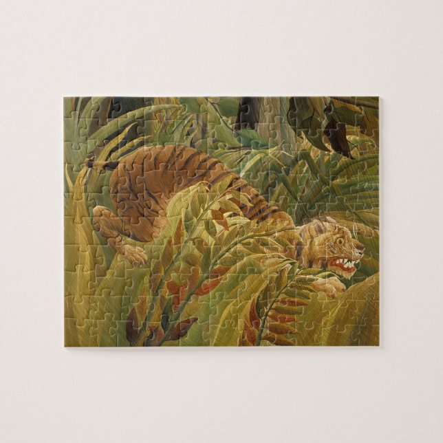 Rousseau Jungle Tropical Tiger Art Jigsaw Puzzle (Horizontal)