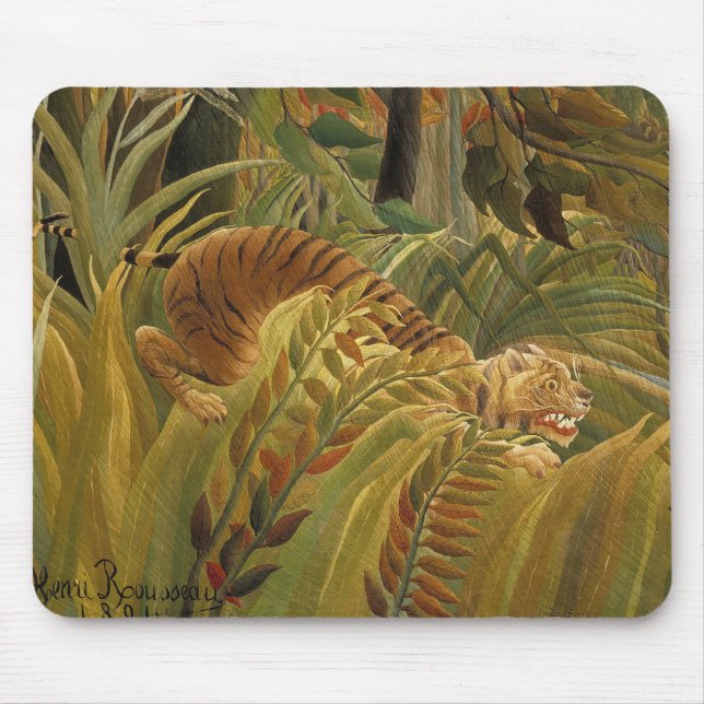 Rousseau Jungle Tropical Tiger Art Mouse Pad (Front)