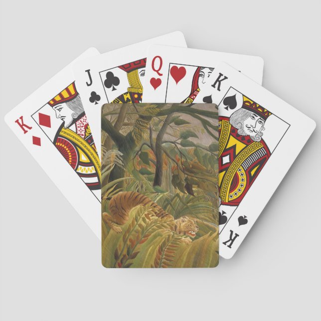 Rousseau Jungle Tropical Tiger Art Playing Cards (Back)