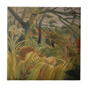 Rousseau Jungle Tropical Tiger Art Tile