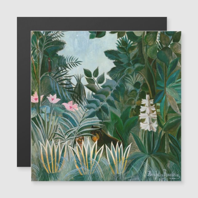 Rousseau - La carte magnétique de la jungle équato (Devant / Derrière)