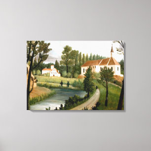Rousseau - Landscape with Chapel, fine art Canvas Print