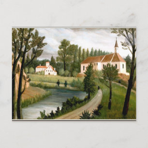 Rousseau - Landscape with Chapel, fine art Postcard