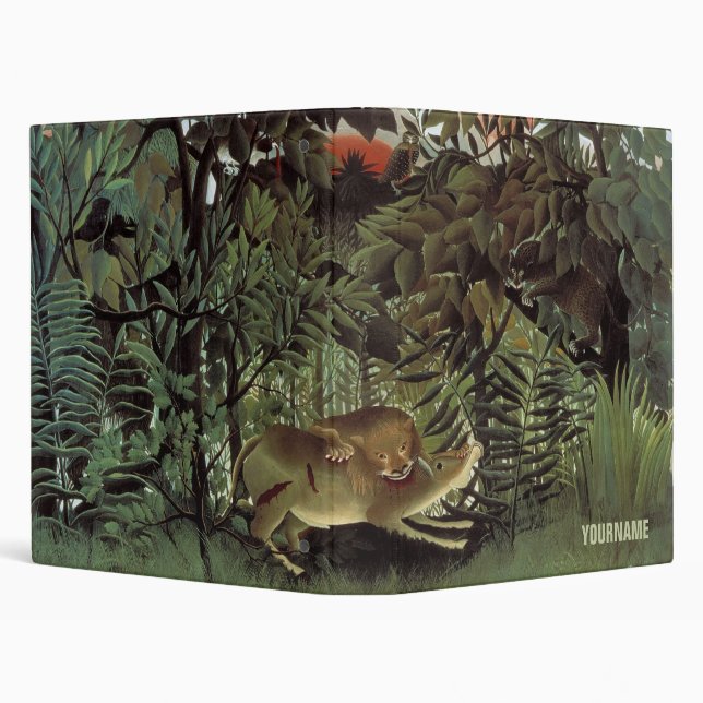 Rousseau’s Hungry Lion custom binder (Background)