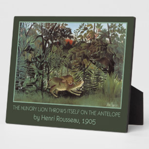 Rousseau’s Hungry Lion plaque