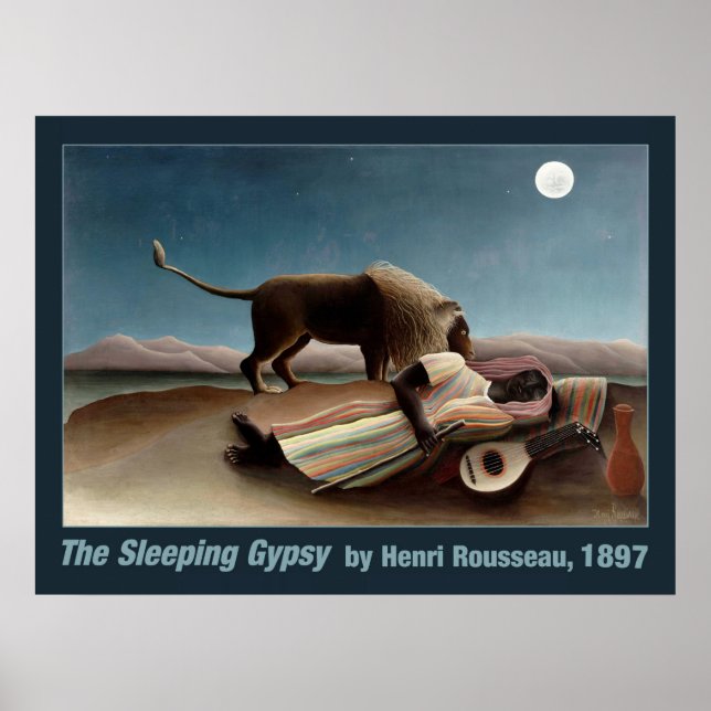 Rousseau’s Sleeping Gypsy poster (Front)