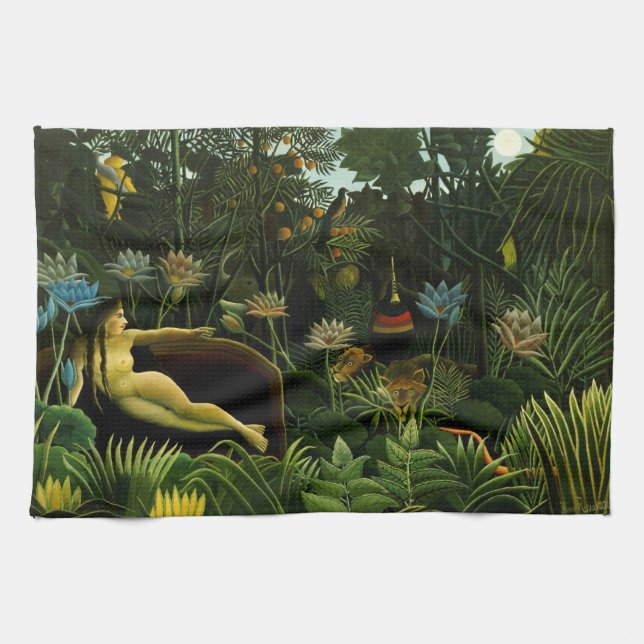 Rousseau’s “The Dream” hand towel (Horizontal)