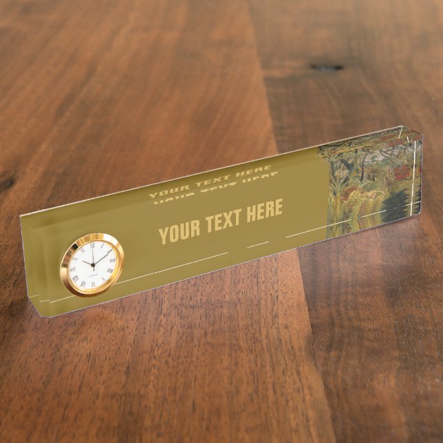 Rousseau’s Tiger name plate (Side)