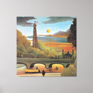 Rousseau - Seine and Eiffel Tower Canvas Print