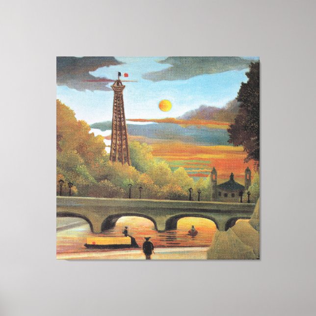 Rousseau - Seine and Eiffel Tower Canvas Print (Front)