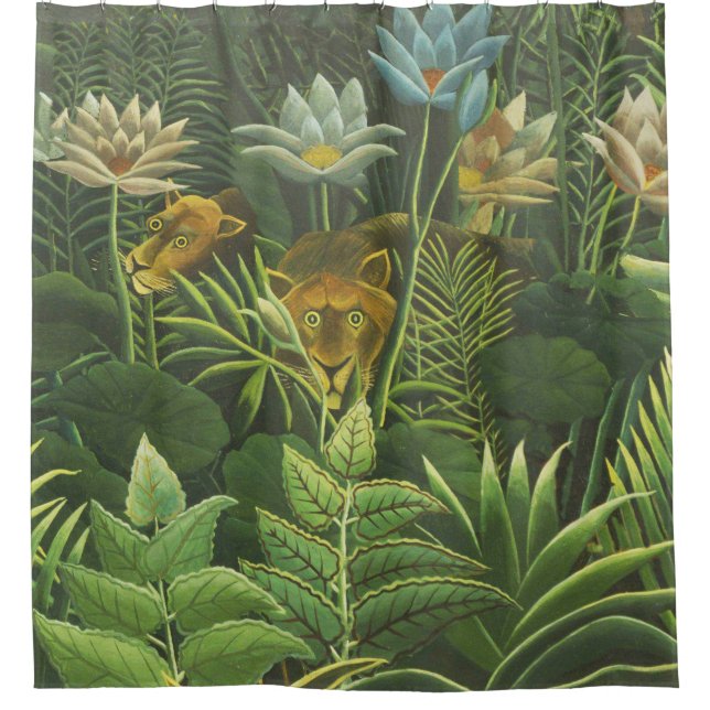 Rousseau Tropical Jungle Lion Painting (Front)