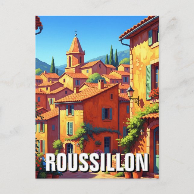 Roussillon France  Postcard (Front)