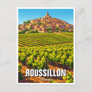 Roussillon France Travel Postcard