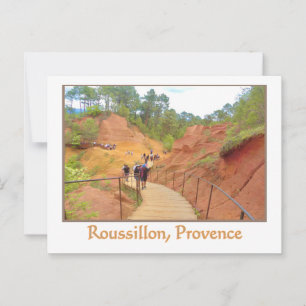 Roussillon, Provence,ochre and rose coloured cliff Postcard