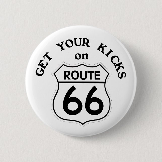 route66 2 inch round button (Front)