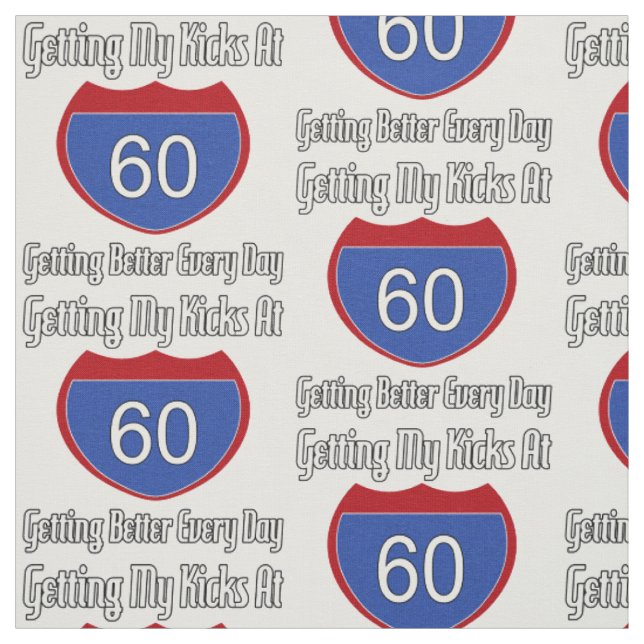 Route 60th Birthday Fabric (Swatch)