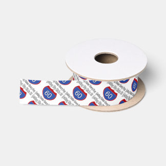 Route 60th Birthday Satin Ribbon