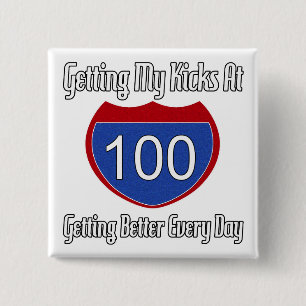 Route 66 100th Birthday 2 Inch Square Button