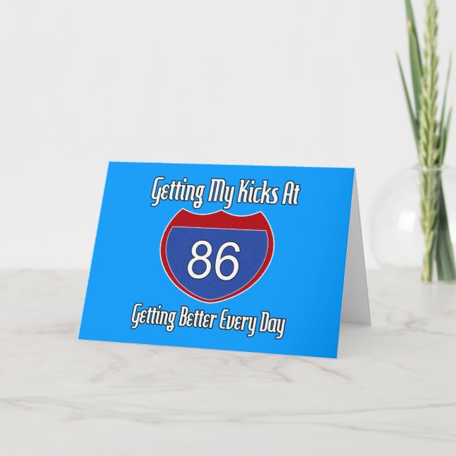 Route 66 86th Birthday Card (Front)