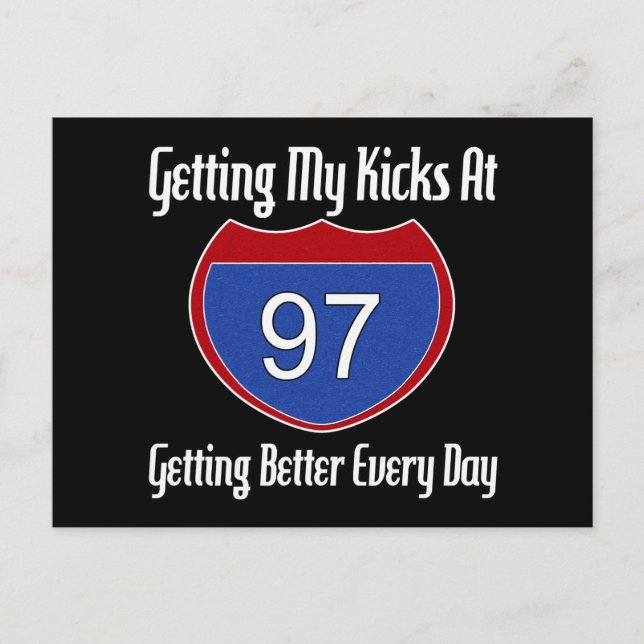 Route 66 97th Birthday Postcard (Front)
