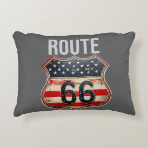 Route 66 accent pillow