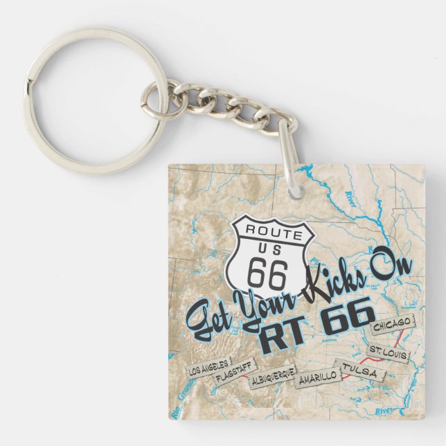 Route 66 acrylic keychain 15e (Front)