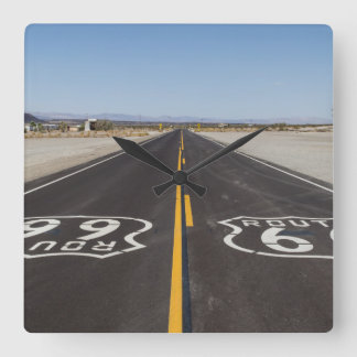 Route 66, Amboy (California, USA) Square Wall Clock