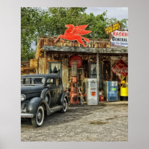 Route 66 Arizona rustic retro store Poster