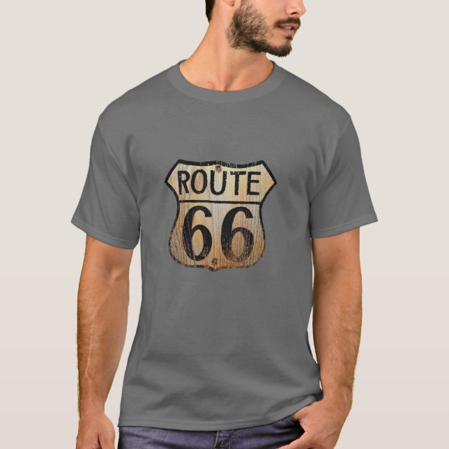 Route 66 - Basic Dark T-Shirt (Front)