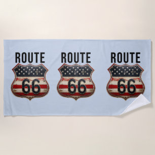 Route 66 beach towel