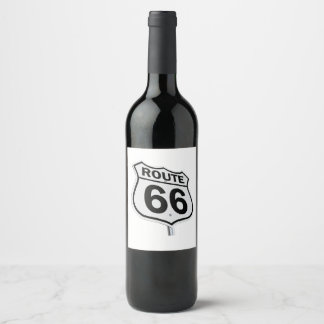 Route 66 Bottle of Wine Label