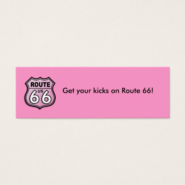 Route 66 Cartes Personnelles Roses (Devant)