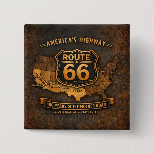route 66 Centenaire Highway Americana Badge Art