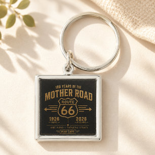 Route 66 Centennial Black Gold Legacy Keychain